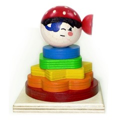 HESS Holzspielzeug Stapelturm Pirat Пиратская башня из деревянных игрушек