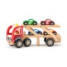 Woodyland Holzspielzeug LKW und Anhanger mit Fahrzeugen Деревянный игрушечный грузовик и прицеп с транспортными средствами