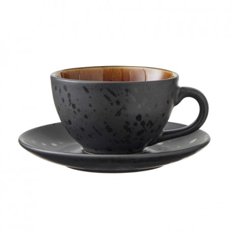 Bitz Bitz Gastro black / light Tasse 0,22 L mit Untertasse 10 cm Set 4-tlg. Чашка Bitz Gastro черная/светлая 0,22 л с блюдцем 10 см, набор из 4 шт.