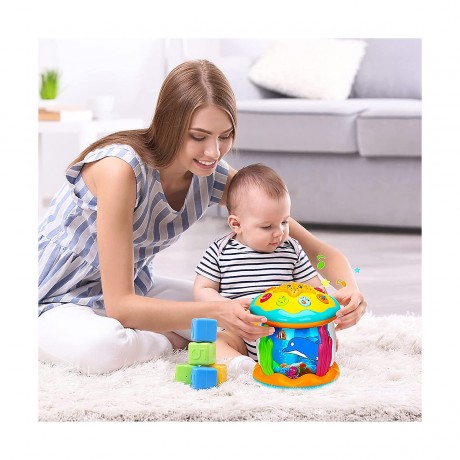 Vicabo Baby Sensorisches Spielzeug Projektor mit Licht und Musik Soundspielzeug fur Kinder Детский сенсорный игрушечный проектор со световыми и музыкальными звуковыми игрушками для детей