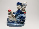 Delft Holland, Делфтский фарфор Коллекционная статуэтка "Парочка на велосипеде" Голландия, 10см х 12см х 3,5см