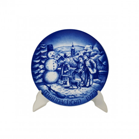 Bareuther Bavaria Декоративная тарелка "Снеговик", 20см, Германия, 1975г.