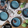 Moritz & Moritz Moritz & Moritz  Suppenteller 4-tlg. REACTIV blau Суповые тарелки Moritz &amp; Moritz 4 шт. РЕАКТИВНЫЙ