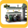 myBrickZ Klemmbausteineset Grosser Bahnhof mit niedlichem Blumenladen Набор зажимных блоков Большая железнодорожная станция с симпатичным цветочным магазином