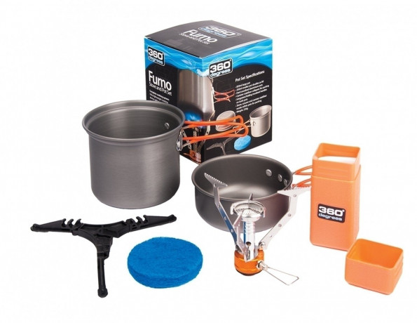 360 Degrees 360 Degrees Gaskocher Sea to Summit 360° Furno Stove + Pot Set Kochset  Газовая плита на 360 градусов от моря до вершины Плита Furno на 360 ° + набор кастрюль для приготовления пищ