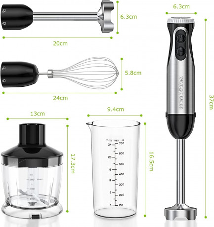 EUARY EUARY Stabmixer Elektrische Stabmixer 5 in1 Purierstab Set Mixstab Hand Blender Mixer, Purierstabmixer Edelstahl 5 in 1 set 1000w Handmixer Zauberstab Mixer  Ручной блендер EUARY, электрический ручной блендер, набор ручных блендеров 5 в 1, палочка д