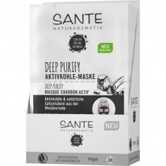 Sante Deep Purify Maske Aktivkohle &amp; naturliche Salizylsaure aus der Weidenrinde  Маска Deep Purify Активированный уголь и натуральная салициловая кислота из коры ивы