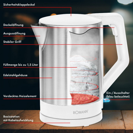 BOMANN BOMANN Wasserkocher WKS 3002 CB schwarz Чайник BOMANN WKS 3002 CB