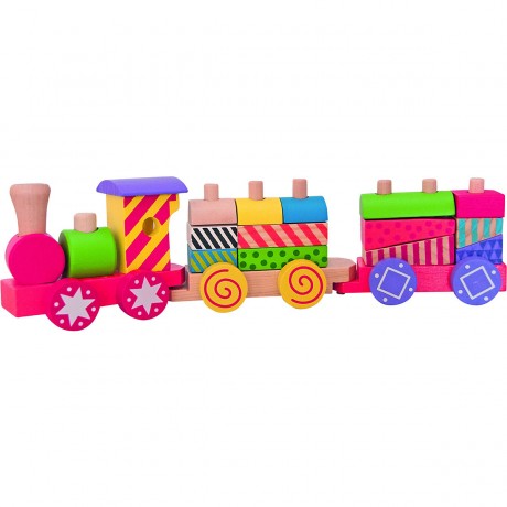 Woodyland Holzspielzeug Zug mit Holzbausteine Деревянный игрушечный поезд с деревянными блоками