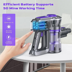 IAB IAB Akku-Hand-und Stielstaubsauger, 160,00 W, Beutellos, 160W Stielstaubsauger Kabelloser Staubsauger mit Wandhalterung ? 65dB  Беспроводной ручной и стержневой пылесос IAB, 160,00 Вт, без мешка, стержневой пылесос мощностью 160 Вт, беспроводной пылес