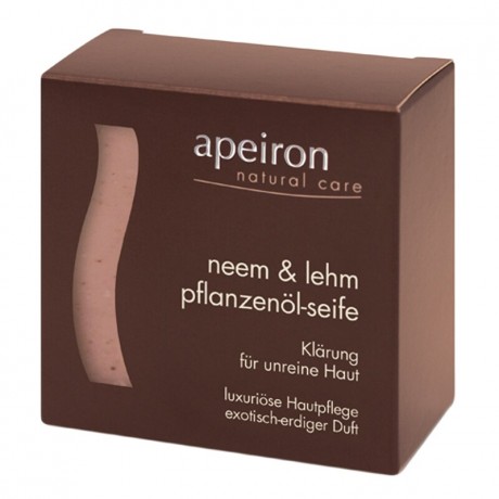 Apeiron Pflanzenol-Seife Neem & Lehm  Мыло с растительным маслом Ним и глина