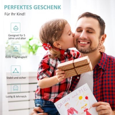 HOMCOM Kinderroller mit hohenverstellbaren Lenker Детский самокат с регулируемым по высоте рулем.