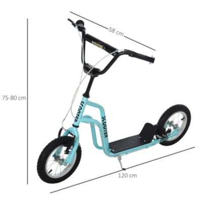 HOMCOM Kinderroller mit hohenverstellbaren Lenker Детский самокат с регулируемым по высоте рулем.