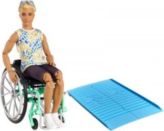 Mattel Barbie Fashionistas Ken Puppe (blond) mit Rollstuhl Кукла Barbie Fashionistas Ken (блондинка) с инвалидной коляской