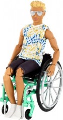 Mattel Barbie Fashionistas Ken Puppe (blond) mit Rollstuhl Кукла Barbie Fashionistas Ken (блондинка) с инвалидной коляской