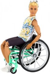 Mattel Barbie Fashionistas Ken Puppe (blond) mit Rollstuhl Кукла Barbie Fashionistas Ken (блондинка) с инвалидной коляской