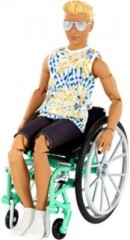 Mattel Barbie Fashionistas Ken Puppe (blond) mit Rollstuhl Кукла Barbie Fashionistas Ken (блондинка) с инвалидной коляской