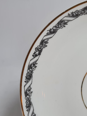 Кофейная пара винтажная Rosenthal Selb Bavaria в сине-золотистых тонах, фарфор, Германия, 1960-70гг.