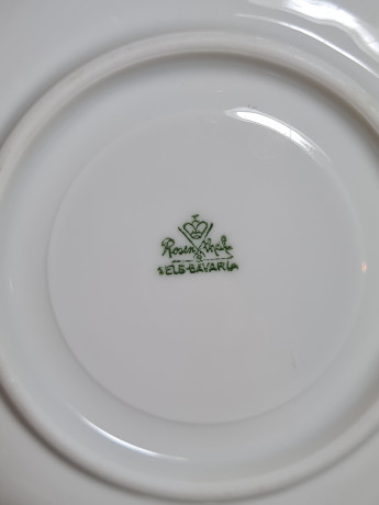 Кофейная пара винтажная Rosenthal Selb Bavaria в сине-золотистых тонах, фарфор, Германия, 1960-70гг.