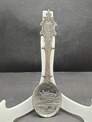 Ложка винтажная WMF Zinn &quot;Крепость Мариенберг&quot;, юбилейная, олово, 19 см, Германия, 1988 год.