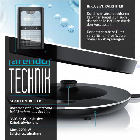 Arendo Arendo Wasserkocher, 1,7 l, 2200 W, Edelstahl Retro Style Vintage, Uberhitzung Trockenkochschutz, kupfer Чайник Arendo, 1,7 л, 2200 Вт, нержавеющая сталь, ретро-стиль, винтаж, защита от перегрева, защита от выкипания, медь