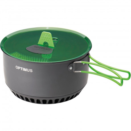 OPTIMUS OPTIMUS Topf-Set Camping Kochset Terra Camp 4 Geschirr, Kuche Topf Pfanne Alu 1,16 kg grun / schwarz Набор кастрюль OPTIMUS, походный набор для приготовления пищи Terra Camp, 4 блюда, кухонная кастрюля, алюминий, 1,16 кг