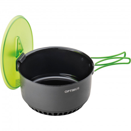 OPTIMUS OPTIMUS Topf-Set Camping Kochset Terra Camp 4 Geschirr, Kuche Topf Pfanne Alu 1,16 kg grun / schwarz Набор кастрюль OPTIMUS, походный набор для приготовления пищи Terra Camp, 4 блюда, кухонная кастрюля, алюминий, 1,16 кг