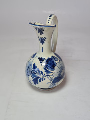 Кувшин винтажный Delft Blue, дельфтский фарфор с цветочным рисунком в синих тонах, Голландия, 1960-70гг.