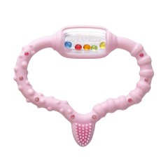 Curaprox Baby-Beissring mit Rassel  Lernzahnburste Детское кольцо для прорезывания зубов с обучающей зубной щеткой-погремушкой