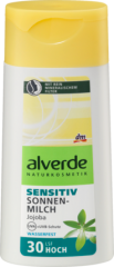alverde NATURKOSMETIK чувствительный Молочко для загара Масло жожоба LSF 30, 200 мл