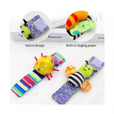 Vicabo Baby Rasseln Spielzeug Socken und Handgelenk Rasseln fur Kinder Детские погремушки игрушки носки и наручные погремушки для детей