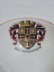 Чайная пара винтажная Orenz Bavaria &quot;Бад-Мергентхайм&quot; с золотистым декором, фарфор, Германия, 1960-70гг.