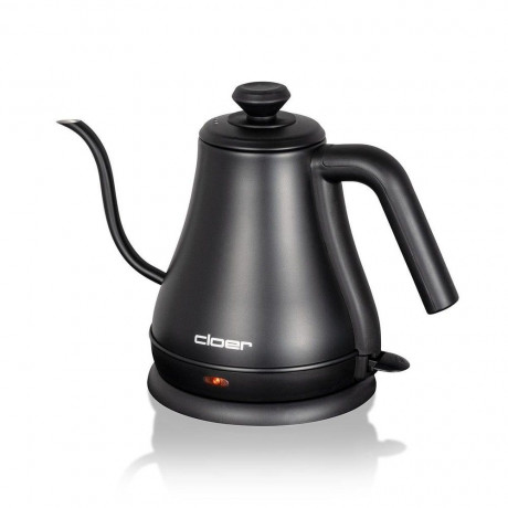 Cloer Cloer Wasserkocher 4960, 0,8 Liter 1000W Edelstahl An-/Ausschalter Teekannen-Form schwarz Чайник Cloer 4960, 0,8 л, 1000 Вт, нержавеющая сталь, переключатель вкл/выкл, форма чайника, черный