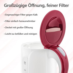 T24 T24 Reise-Wasserkocher Mini Wasserkocher Reisewasserkocher 0,8 Liter /1100 Watt Kettle ROT, 1100 W  Дорожный чайник T24, мини-чайник, дорожный чайник, 0,8 л/1100 Вт, чайник RED, 1100 Вт
