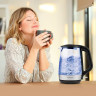 GOURMETmaxx GOURMETmaxx Wasserkocher Glas-Wasserkocher 1,7l Edelstahl/schwarz, 1.7 l, 2200,00 W  Чайник GOURMETmaxx стеклянный чайник 1,7л нержавеющая сталь/черный, 1,7 л, 2200,00 Вт