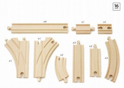 BRIO Grosses Guterbahnhofset inkl. 9 BAHN SCHIENEN Mittleres Schienen-Sortiment Комплект для больших грузовых станций, включая 9 ЖЕЛЕЗНОДОРОЖНЫХ ПУТЕЙ Средний диапазон путей