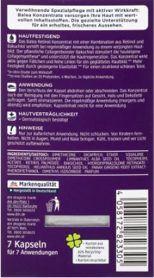 Balea Konzentrat Retinol Lift Effect, Балеа Капсулы концентрат для подтяжки кожи лица с ретинолом, 7 шт