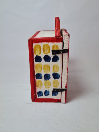 Композиция винтажная Retablos "Музыканты", гипс, ручная роспись, 16 x 7,5 x 17,5 см, Германия, 1960-70гг.