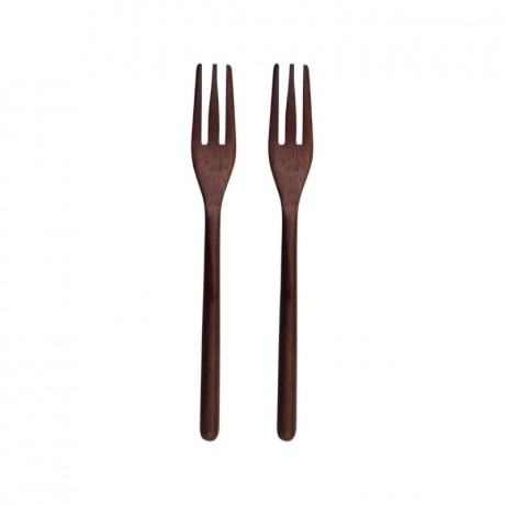 ASA SELECTION ASA Wood Dark Akazie Massiv Holzgabel Set 2-tlg. l: 15 cm Набор вилок ASA Wood Dark Acacia из цельного дерева, состоящий из 2 предметов. Д: 15 см