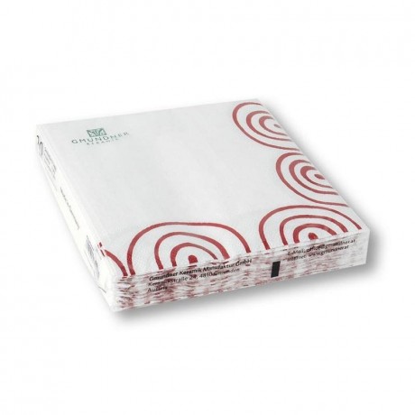 Gmundner Keramik Gmundner Keramik Rotgeflammt Servietten Lunch 33x33 cm 20 Stuck Gmundner керамические обеденные салфетки с красным пламенем 33x33 см 20 шт.