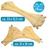 eyepower 2 weite Weichen fur Holzeisenbahn 1\/2 PCK 2 широких наконечника для деревянной железной дороги 1/2 шт.