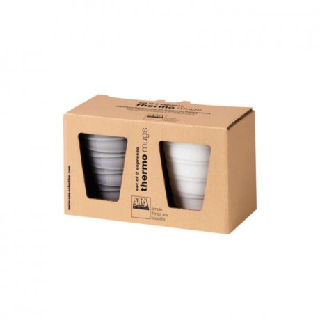 ASA SELECTION ASA Thermo Thermobecher Espresso Set 2-tlg. twisted weiss 0,08 L / h: 7 cm Набор термо-термо чашек ASA для эспрессо, 2 шт. скрученный белый 0,08 л/ч: 7 см
