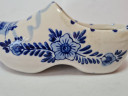 Delft Blue Holland Декоративный башмачок с синим рисунком ручной работы, дельфтский фарфор, 7 x 15 см, Голландия, 1960-70гг.