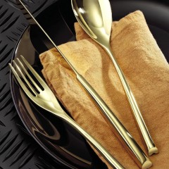 Sambonet Sambonet H-Art - Edelstahl / PVD Gold Besteckset 24 tlg. Sambonet H-Art - набор столовых приборов из нержавеющей стали/золота с PVD-покрытием, 24 предм.