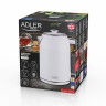 Adler Adler Wasserkocher AD 1341, Edelstahl, weiss, Wasserstandsanzeige, 1,7 L, drehbarer Sockel  Чайник Adler AD 1341, нержавеющая сталь, белый, индикатор уровня воды, 1,7 л, вращающееся основание