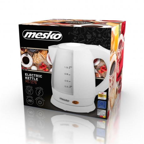 Mesko Mesko Wasserkocher MS 1276, 1600W, 1 Liter, kabellos, Wasserstandsanzeige, Abschaltautomatik  Чайник Mesko MS 1276, 1600Вт, 1 литр, беспроводной, индикатор уровня воды, автоматическое отключение