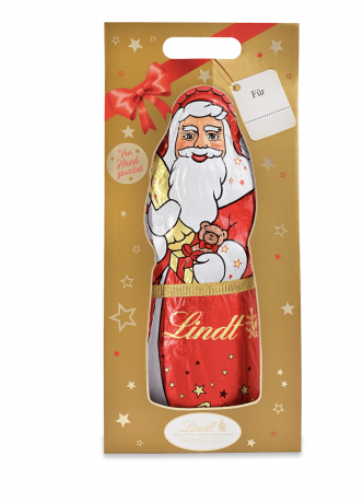 Lindt Weihnachtsmann 1kg, Шоколадный Дед Мороз 43см в подарочной упаковке,1кг