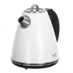 Adler Adler Wasserkocher AD 1343, Edelstahl, elektrisch, Wasserkessel, 1,5 Liter, drehbar, weiss beige / creme Чайник Adler AD 1343, нержавеющая сталь, электрический, чайник, 1,5 литра, вращающийся, белый
