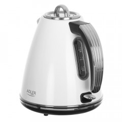 Adler Adler Wasserkocher AD 1343, Edelstahl, elektrisch, Wasserkessel, 1,5 Liter, drehbar, weiss beige / creme Чайник Adler AD 1343, нержавеющая сталь, электрический, чайник, 1,5 литра, вращающийся, белый