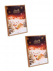 Lindt 2024 Адвент календарь с темным шоколадом, 26 сладких сюрприза, 500 г, 36 х 47см, 2 штуки